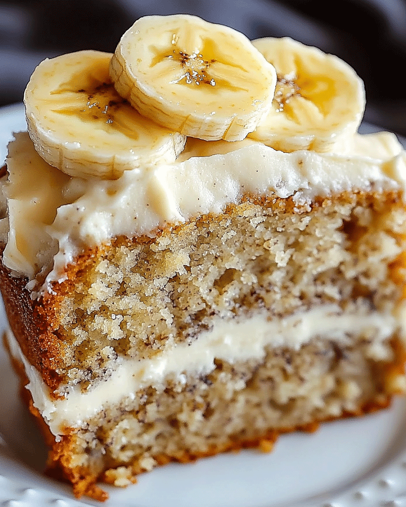 Banana Bread Cake with Cream Cheese Frosting - Easy Recipe