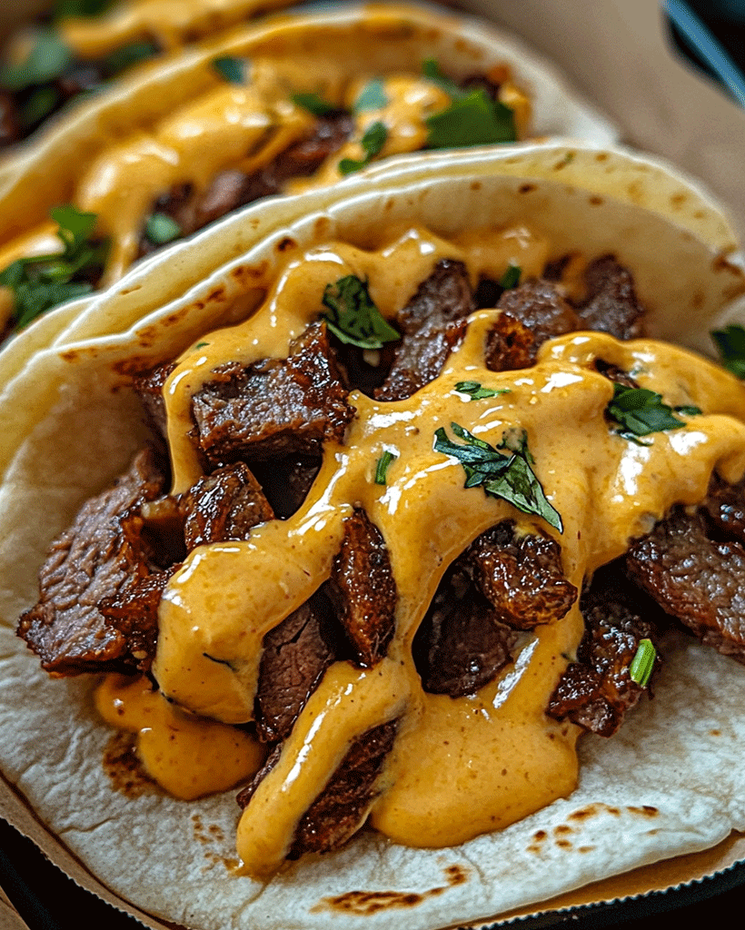 Cheesy Beef Street Tacos