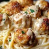 Garlic Butter Chicken Balls Recipe – Easy Creamy Pasta