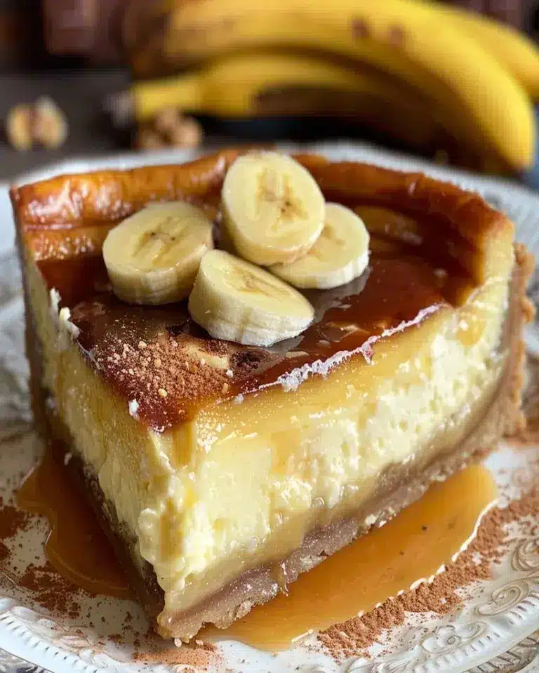 Luscious Crème Brûlée Banana Cheesecake Recipe | Best Dessert Treat