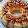 No Bake Peach Pecan Cheesecake Ring | Easy Dessert Recipe