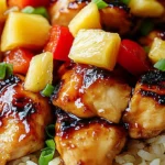 Pineapple Chicken and Rice Recipe -Tropical Dinner Ideas