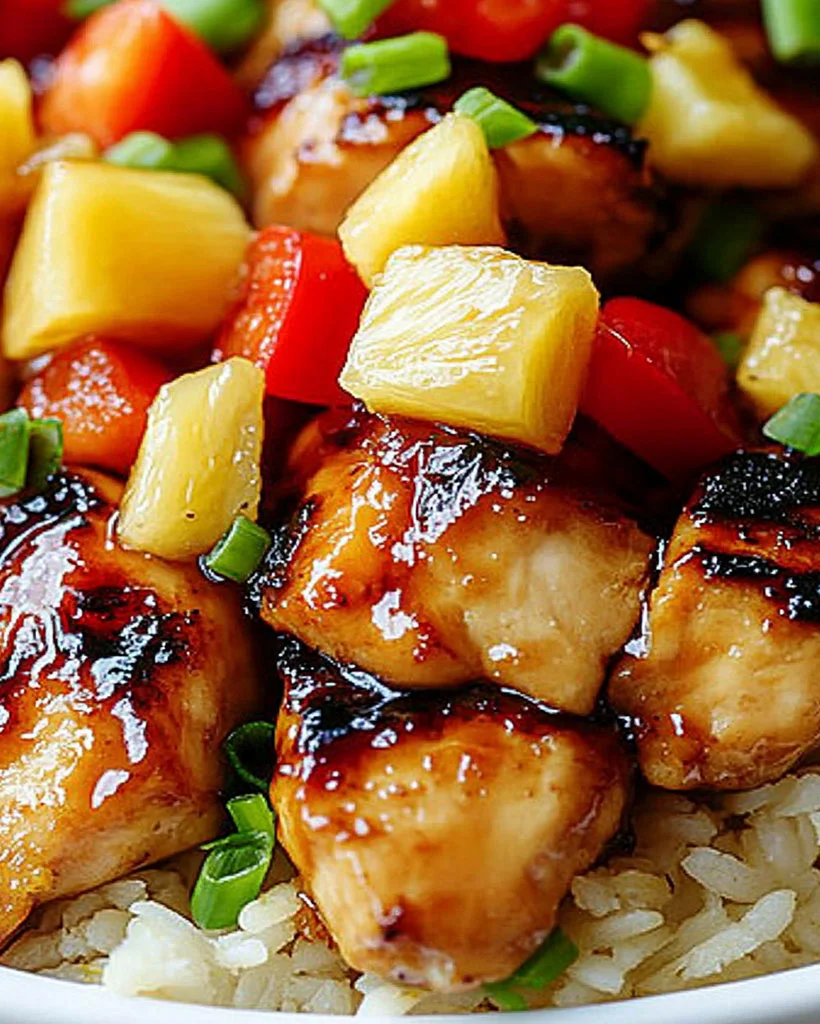 Pineapple Chicken and Rice Recipe -Tropical Dinner Ideas