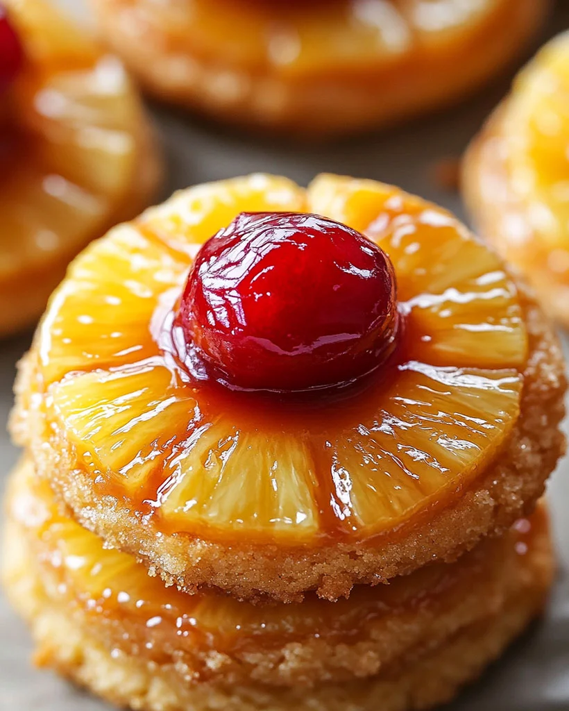 Mini Pineapple Upside-Down Cookies – Easy Dessert Recipe