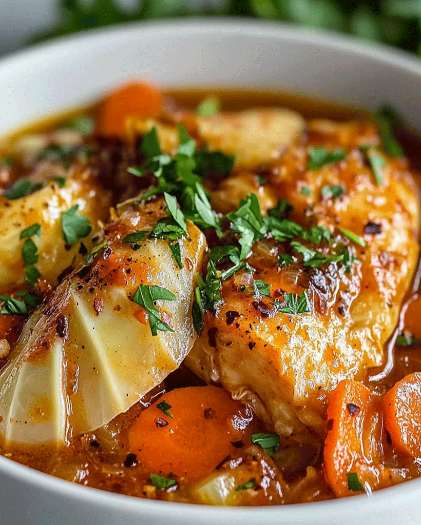 Savory Chicken Stew with potatoes and carrots