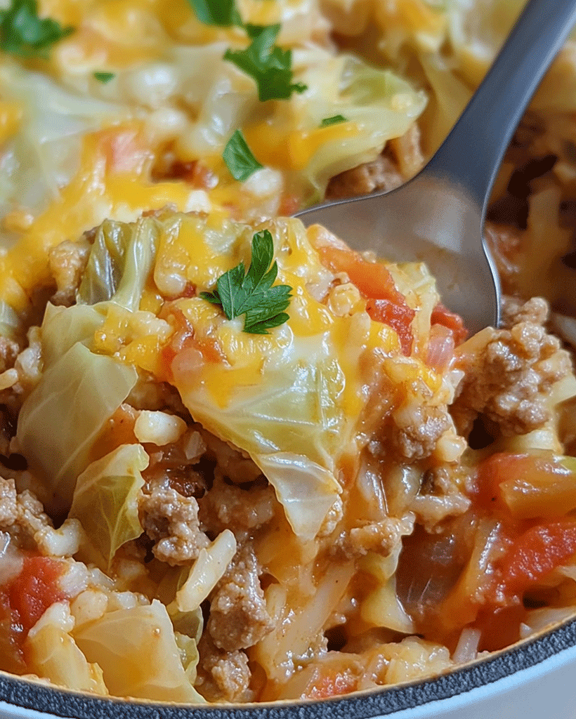 Stuffed Cabbage Roll Casserole Recipe | Easy Dinner Ideas