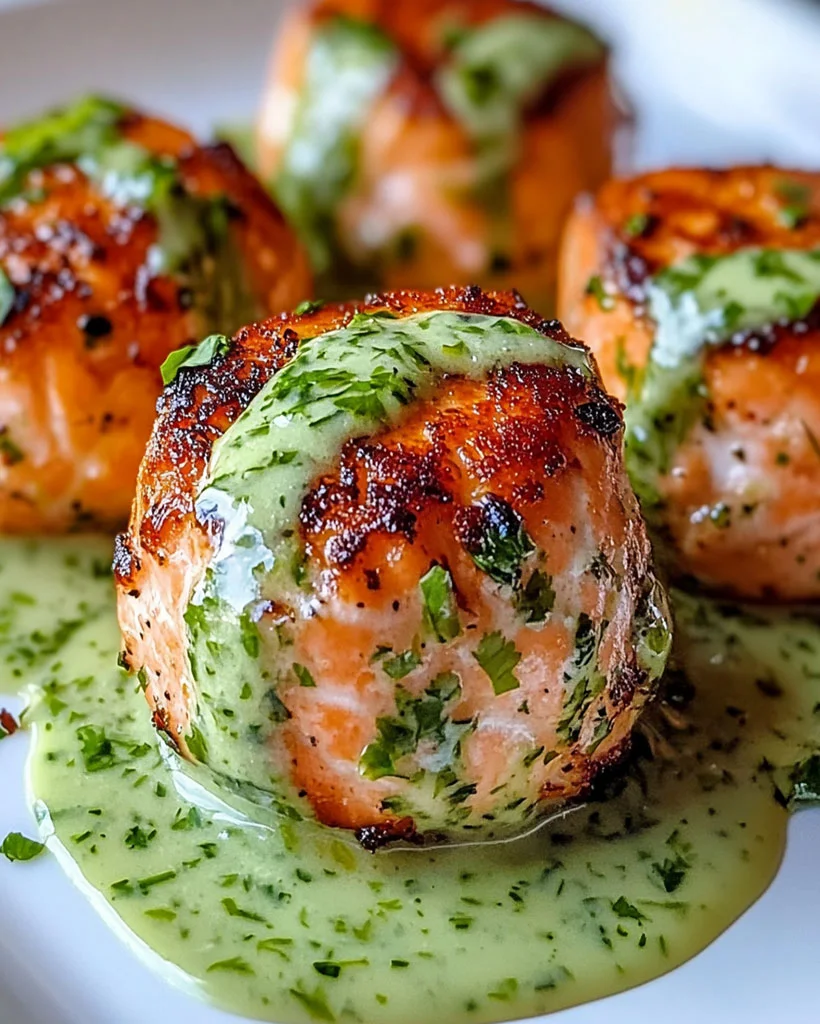 Salmon Balls with Creamy Avocado Sauce: Healthy Dinner Ideas