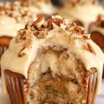 Banana Cinnamon Pecan Cupcakes with Cream Cheese Frosting