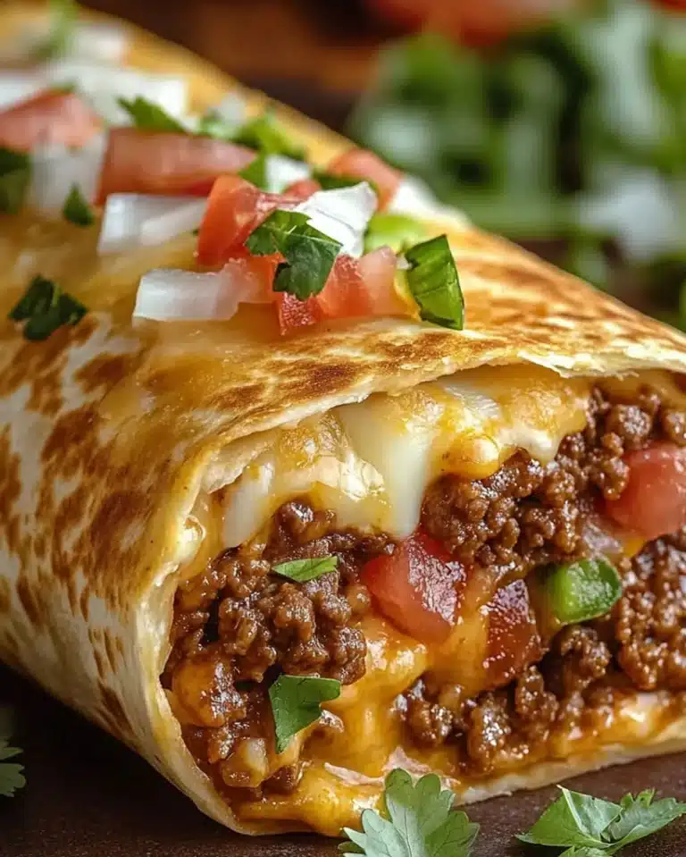 Cheesy Beef Chimichanga – Easy Dinner Recipe