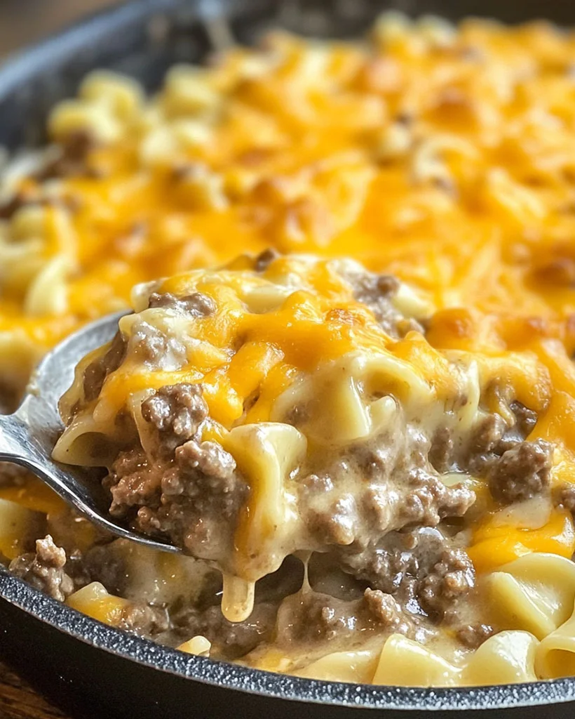 Cheesy Beef and Noodles Skillet – Easy Family Dinner