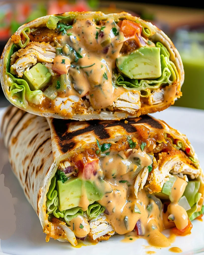 Cheesy Chicken Avocado Wrap – Best Lunch & Dinner Idea