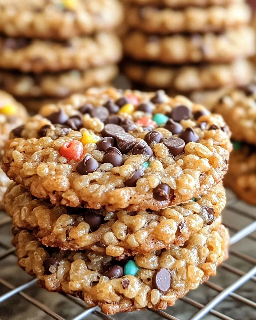 Crispy Rice Chocolate Chips Cookies Recipe | Easy Dessert Treat