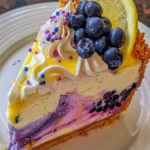 Easter Blueberry Lemon Cheesecake Pie – Best No-Bake Dessert