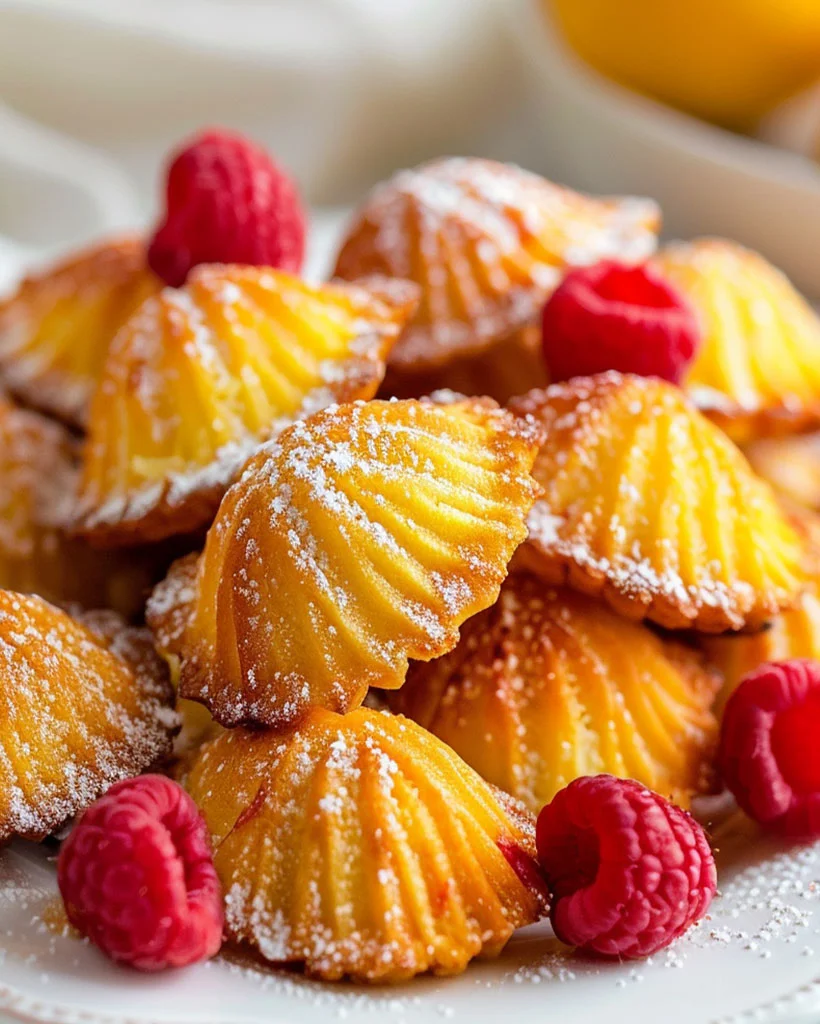 Lemon Raspberry Madeleines – Easy French Pastry Recipe