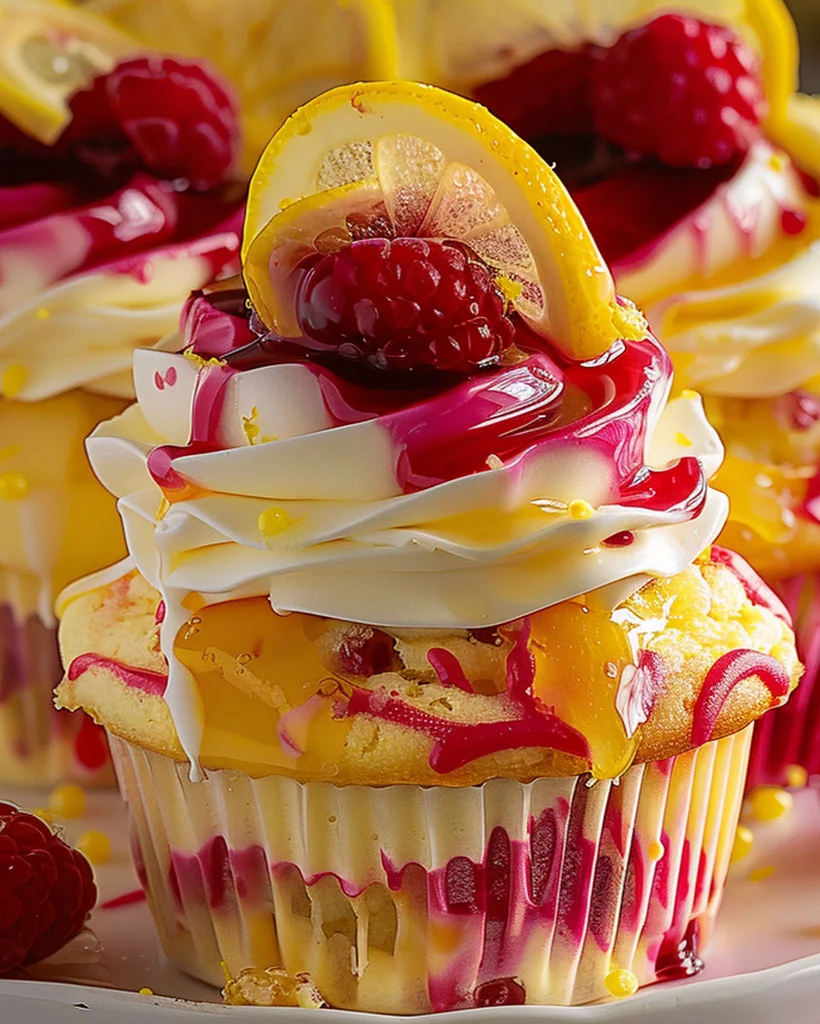 Lemon Raspberry Cupcakes – Moist, Fluffy & Easy Recipe