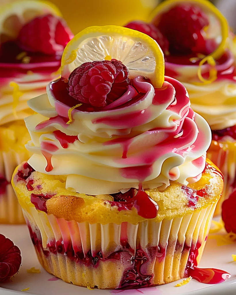 Lemon Raspberry Cupcakes – Moist, Fluffy & Easy Recipe