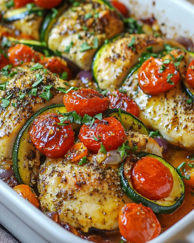 Mediterranean Chicken Zucchini Bake – Low-Carb Dinner