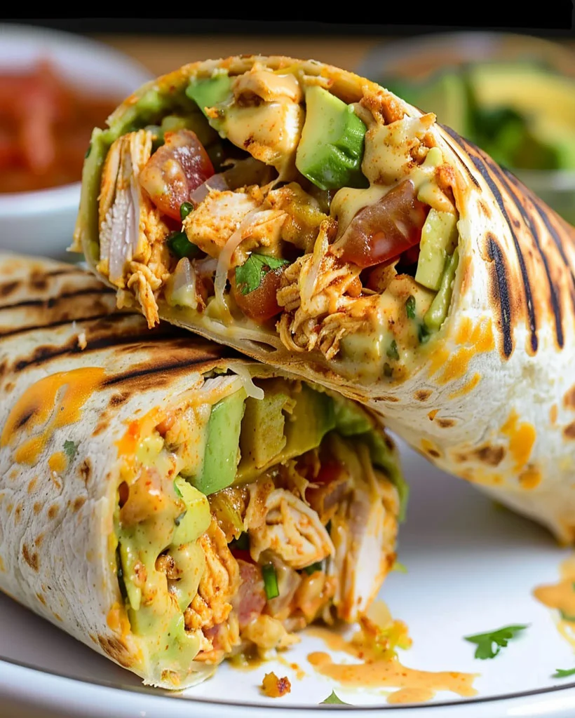 Cheesy Chicken Avocado Wrap – Best Lunch & Dinner Idea