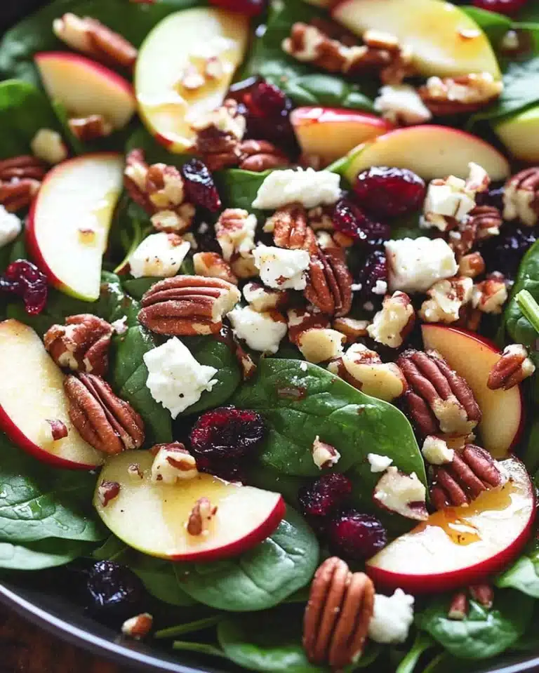 Easy Apple Spinach Salad – Healthy Salad Recipe