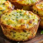 Best Homemade Crispy Parmesan Zucchini Potato Muffins – Easy & Delicious 5 Crispy Parmesan zucchini potato muffins freshly baked with golden tops