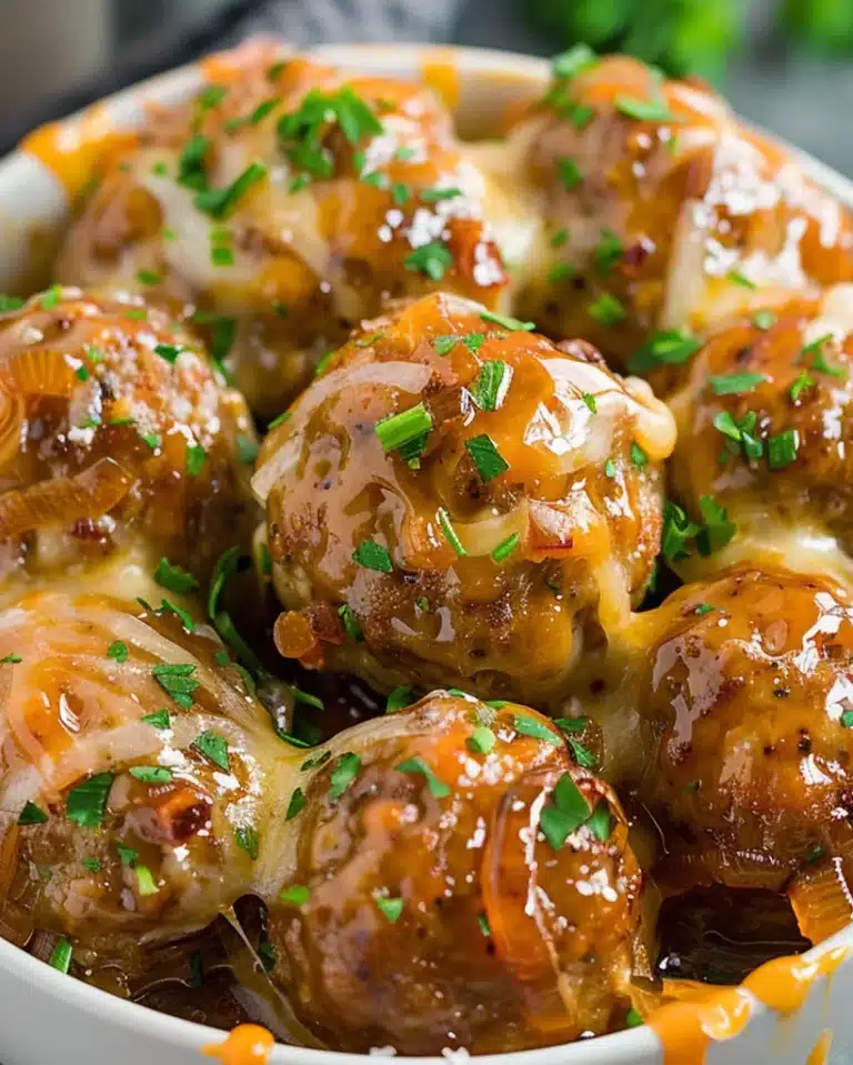 French Onion Meatball Melts – Cheesy & Irresistible!