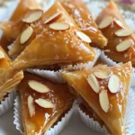 Honey Almond Baklava Triangles – Easy Dessert Recipe