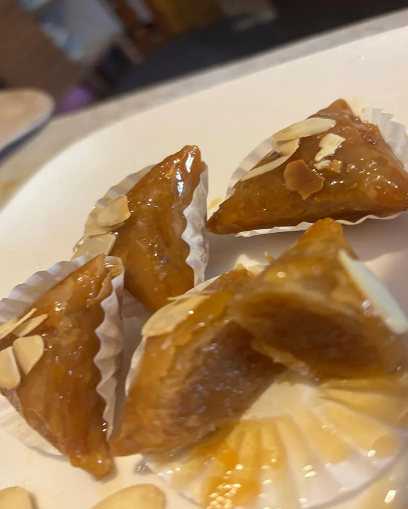 Honey Almond Baklava Triangles – Easy Dessert Recipe