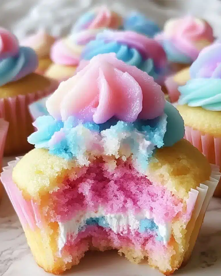Fluffy Cotton Candy Cupcakes – Easy Easter Dessert Recipe