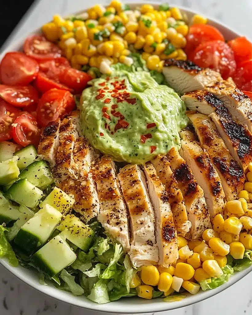 Grilled Chicken Avocado Salad Bowl