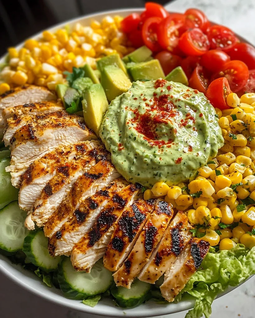 Grilled Chicken Avocado Salad – Easy Meal Prep Bowl