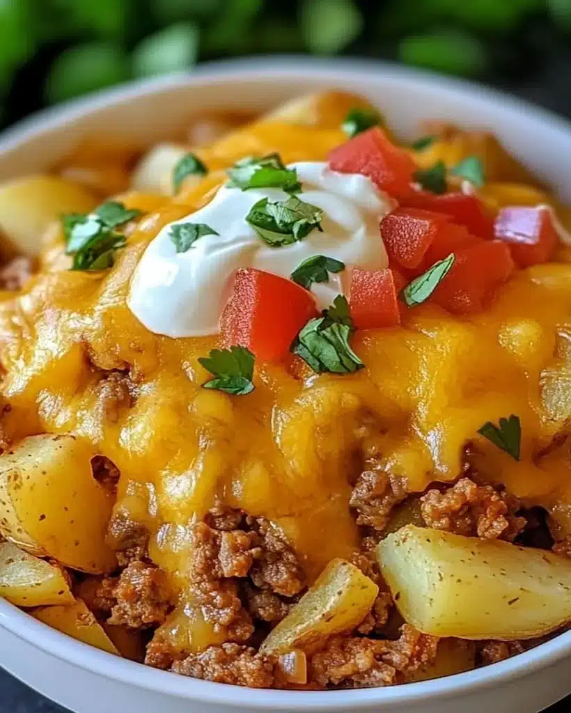 Cheesy Taco Potato Recipe - Perfect Weeknight Meal