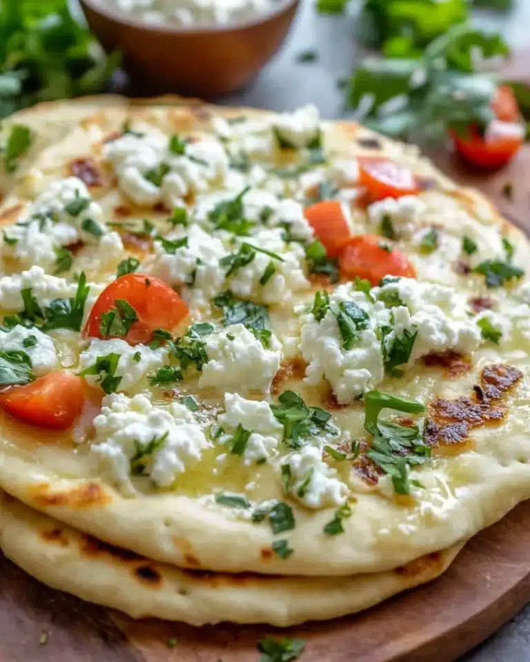 Garlic Cottage Cheese Flatbread - Easy & Delicious Recipe