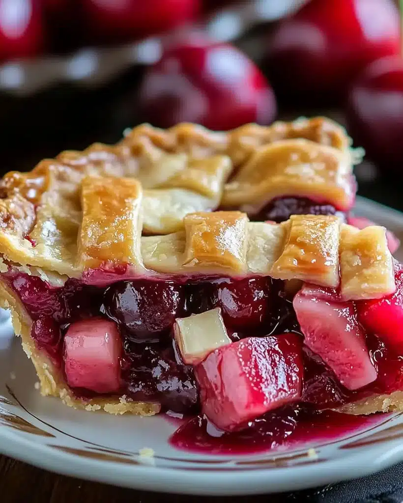 Homemade Cherry Rhubarb Pie - Easy & Delicious Recipe