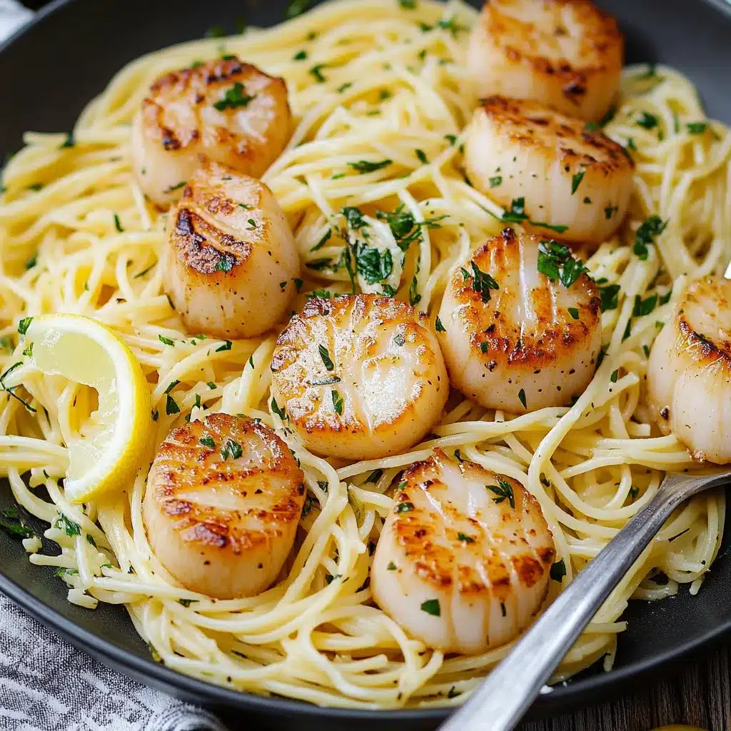 Lemon Garlic Linguine with Scallops