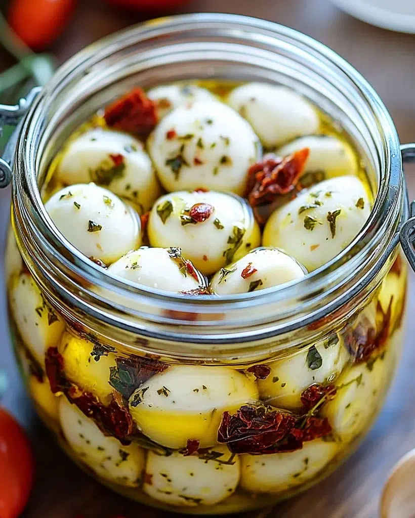 Marinated Mozzarella Balls | Easy Party Appetizer
