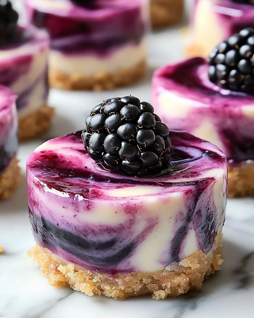 Irresistible Blackberry Mini Cheesecakes – Easy Dessert Recipe