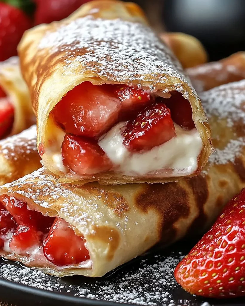 Strawberry Cheesecake Chimichangas - Easy & Delicious