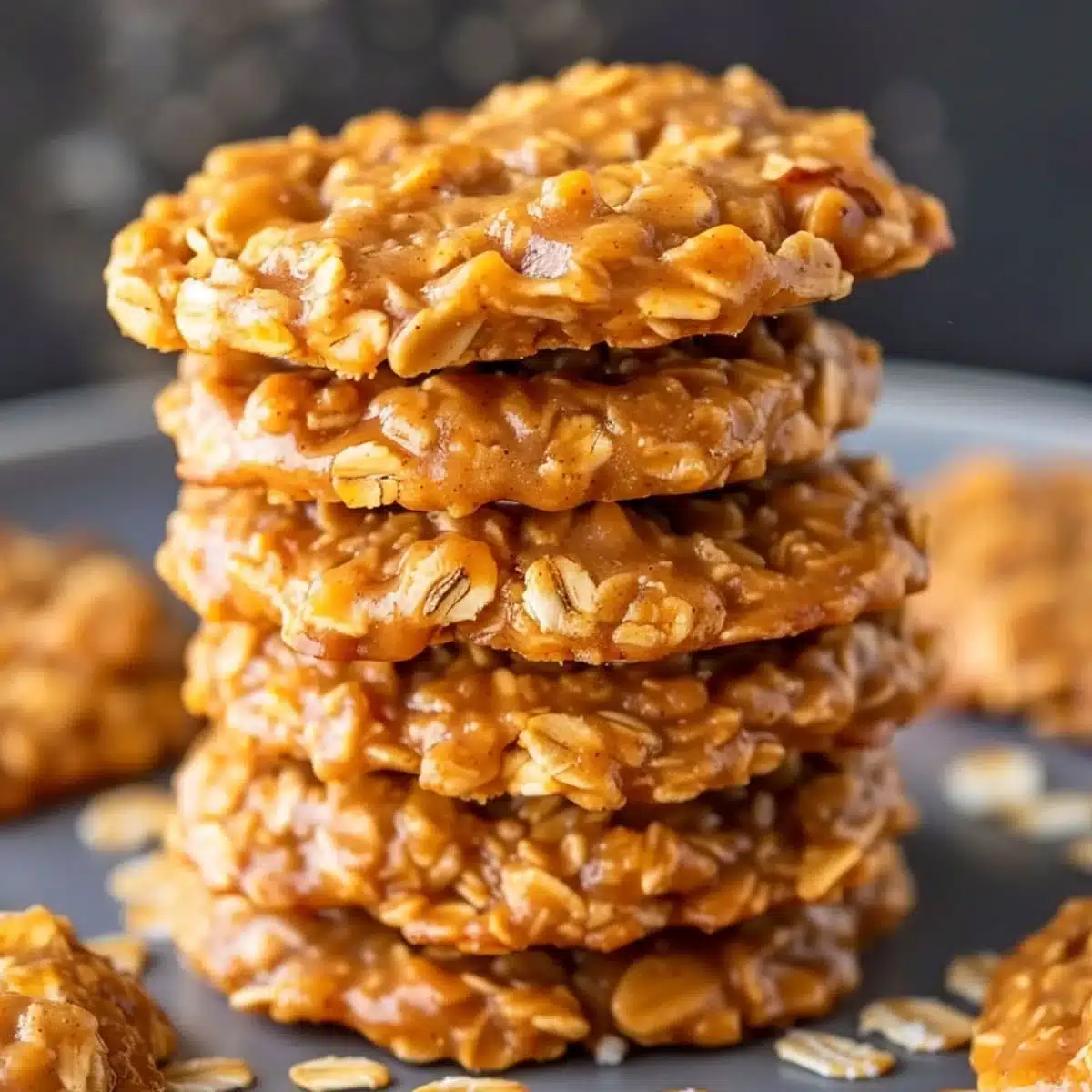 Peanut butter, oats, and maple syrup arranged for easy oat cookie recipe