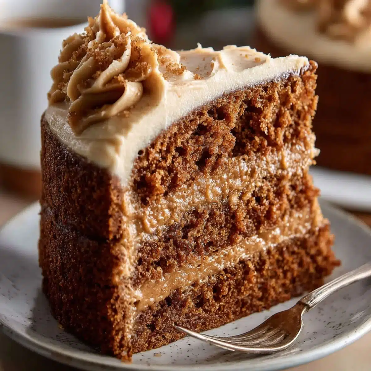 Gingerbread Cake with Cinnamon Molasses Cream Cheese Frosting 8 Gingerbread cake with cinnamon molasses cream cheese frosting