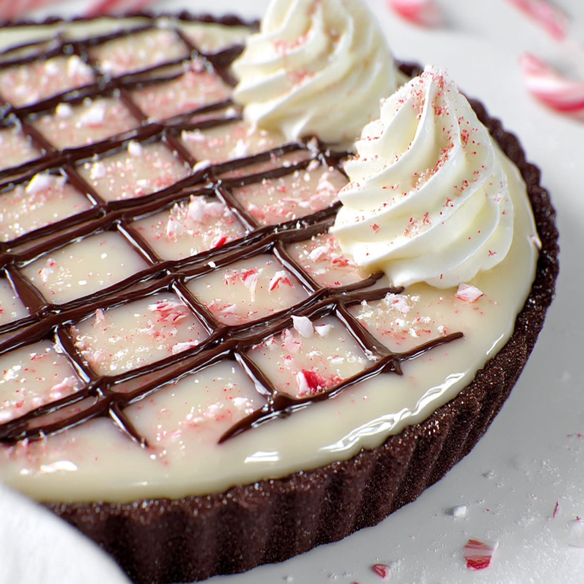 Irresistible Candy Cane Pie