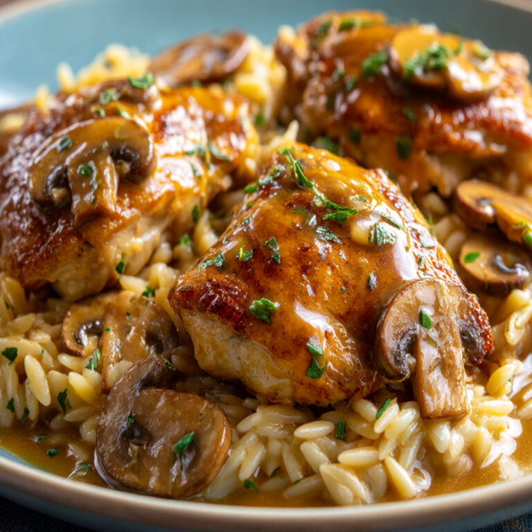 Chicken Marsala Orzo Recipe – Creamy One Pot Dinner