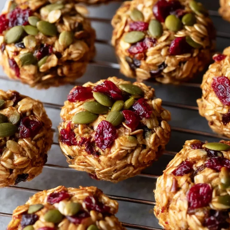 Gluten-free breakfast cookies with oats, cranberries, and pumpkin seeds