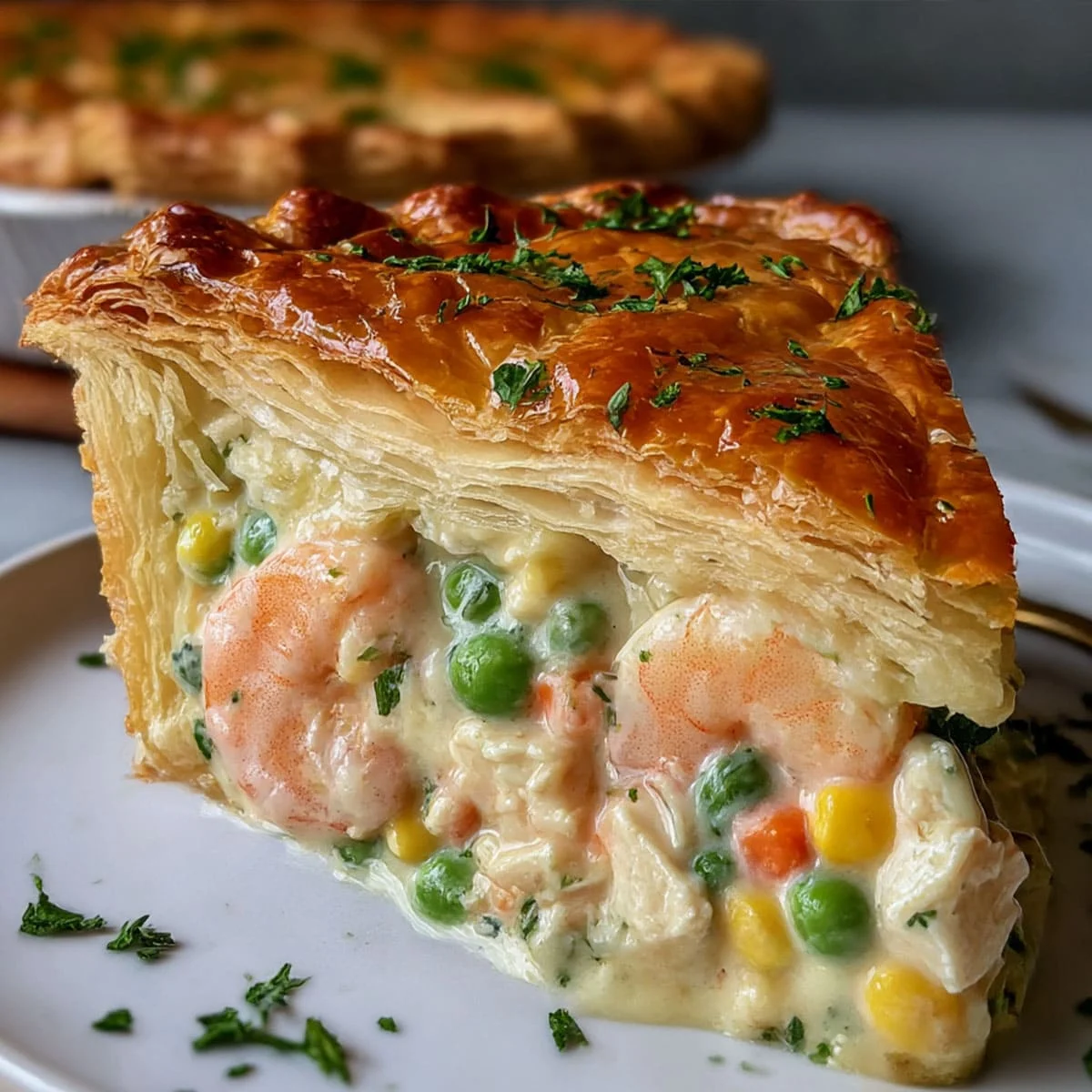 Close-up showing texture, garnish, and plating details