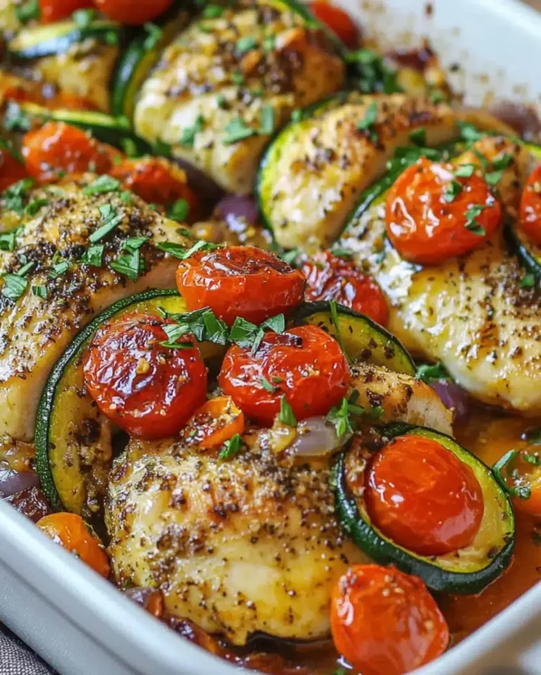 Mediterranean Chicken Zucchini Bake 1200w