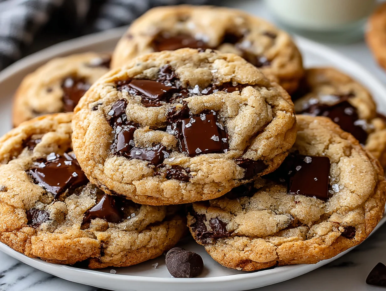 Best Brown Butter Chocolate Chip Cookies 10 Beautifully served on a plate, ready to enjoy