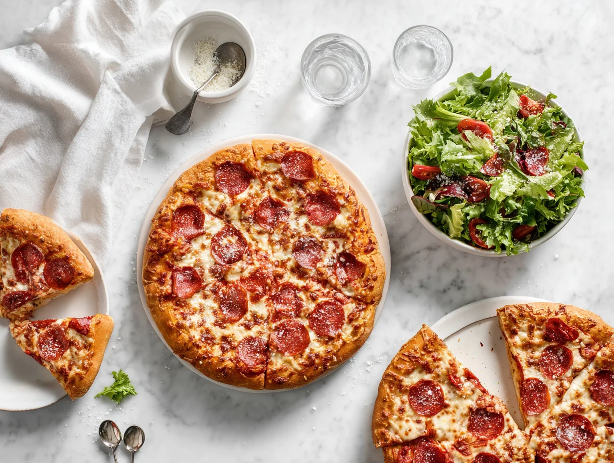 All ingredients measured and laid out on a cutting board