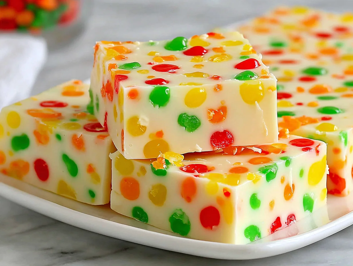 Easy Christmas Gumdrop Nougat Candy Recipe | Festive Treat 10 Beautifully served on a plate, ready to enjoy