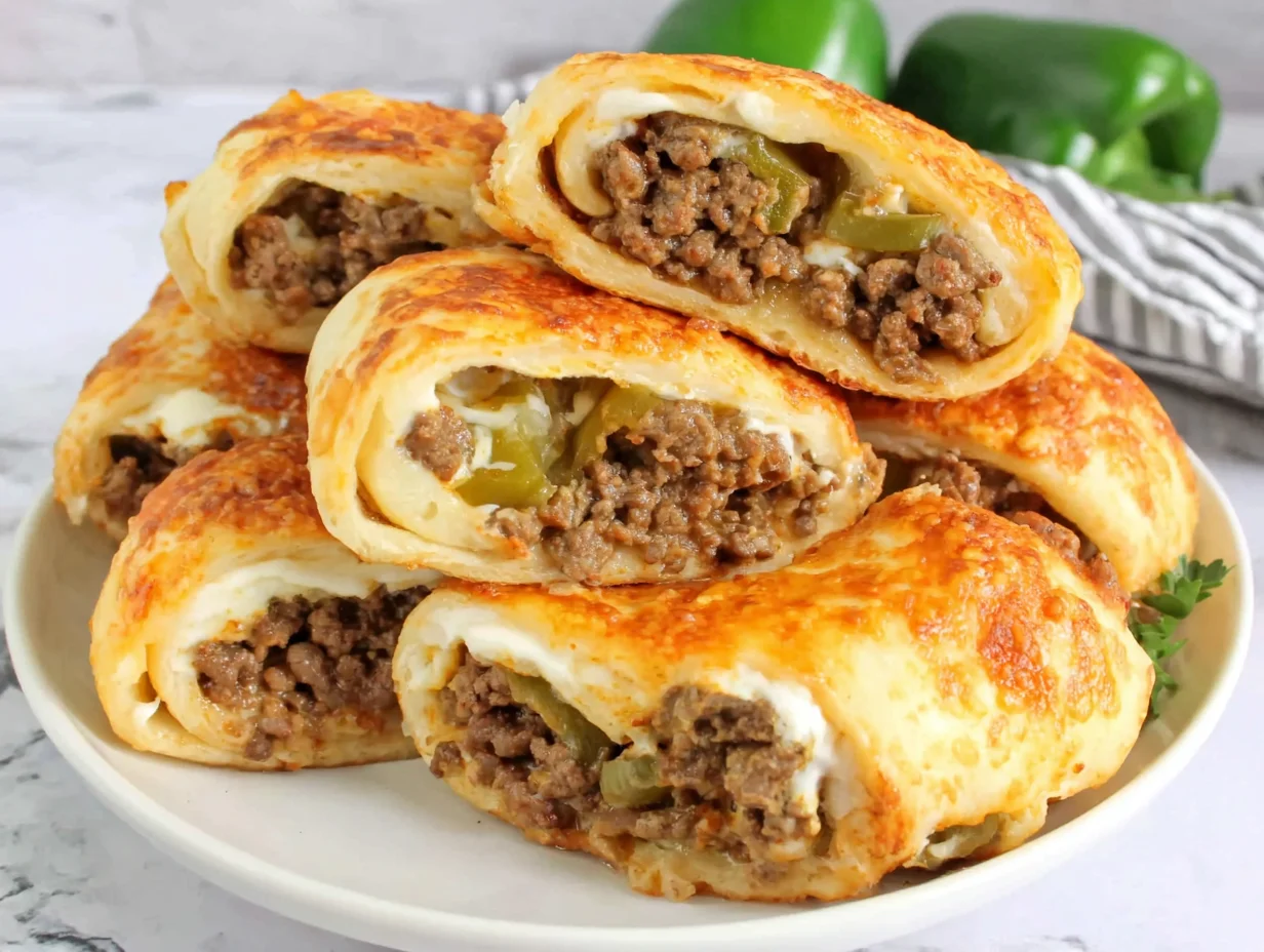 Keto Philly Cheesesteak Roll-Ups | Easy Low Carb Meal 10 Beautifully served on a plate, ready to enjoy