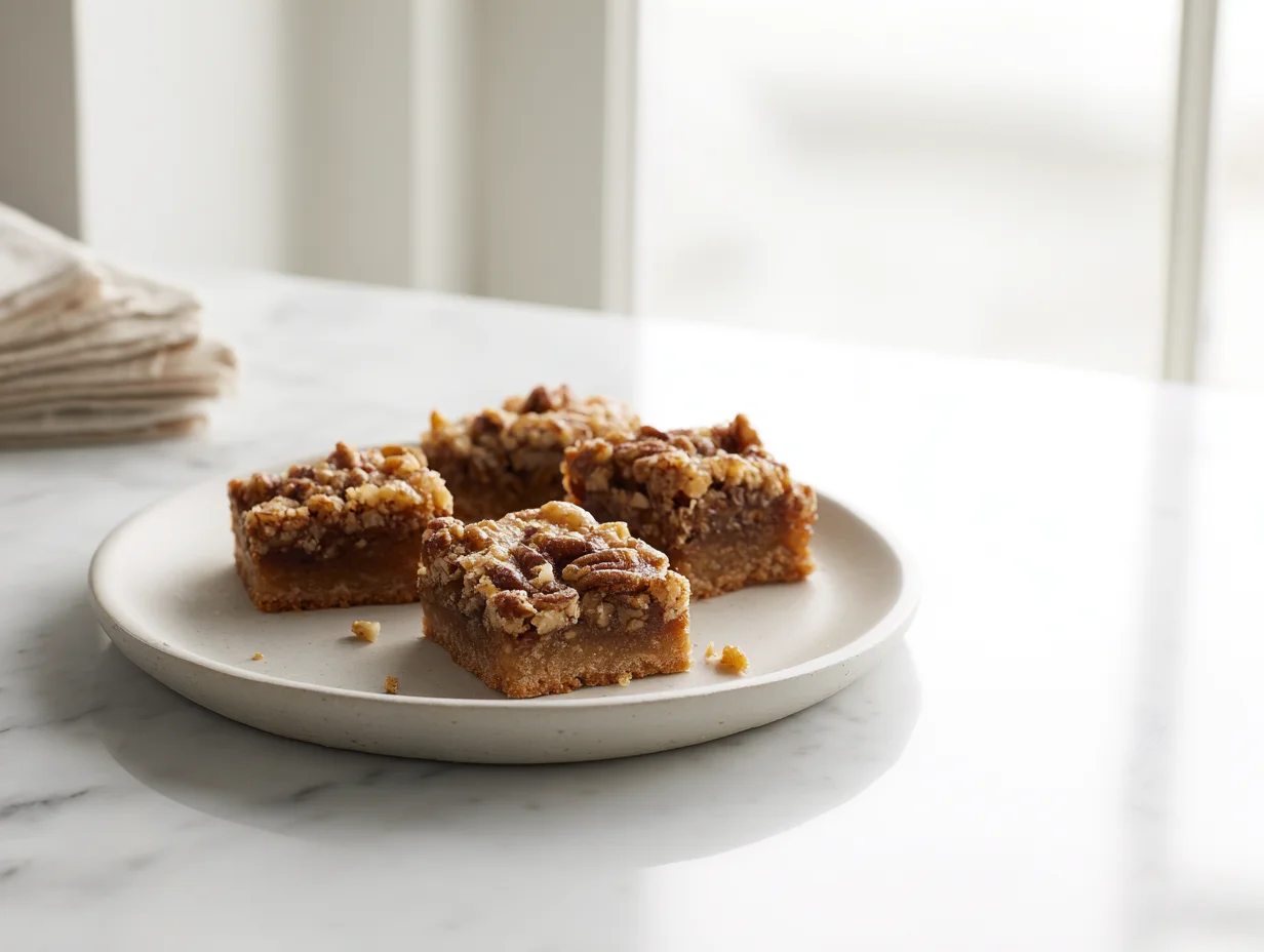 Lazy Girl Pecan Pie Bars – Easy Holiday Dessert Recipe 12 Lazy Girl Pecan Pie Bars cooking process in the kitchen