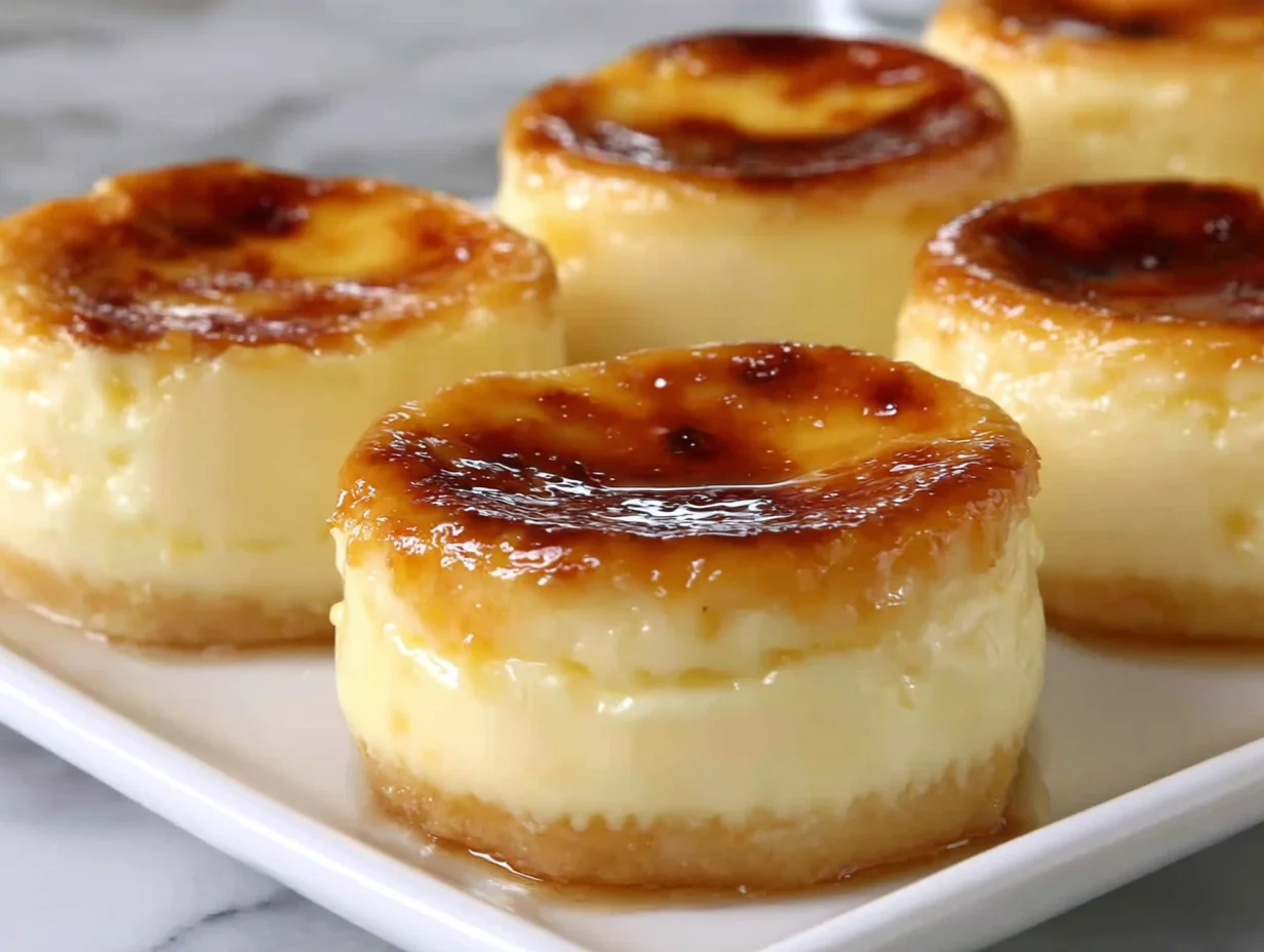Mini Crème Brûlée Cheesecakes – Decadent Dessert Recipe 4 Mini Crème Brûlée Cheesecakes – Decadent Dessert Recipe fresh and ready to serve